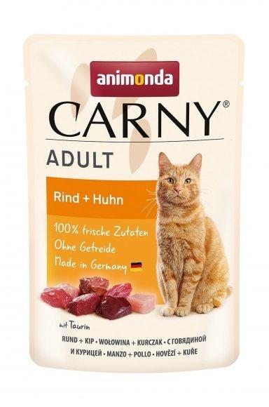 Animonda Carny Adult - Паучи для кошек, с говядиной и курицей 85гр