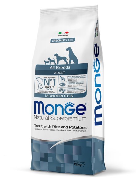 Monge Monoprotein (Монопротеин) - Сухой корм для собак, форель с рисом и картофелем
