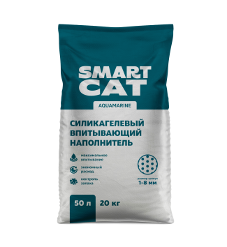 Smart Cat - Наполнитель силикагелевый для кошачьего туалета впитывающий, без отдушки, 100% свежесть