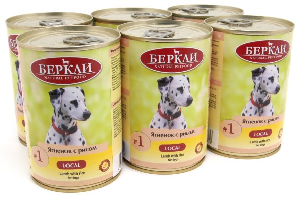 Беркли №1 - Консервы для собак, Ягненок с Рисом 400 гр