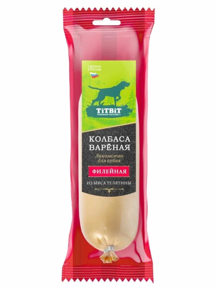 TiTBiT - Колбаса вареная филейная для собак, 150 гр