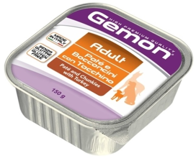 Gemon Dog - Консервы для собак паштет с кусочками индейки 150г