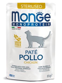 Monge Monoprotein (Монопротеин) - паучи для стерилизованных кошек курица 85 г