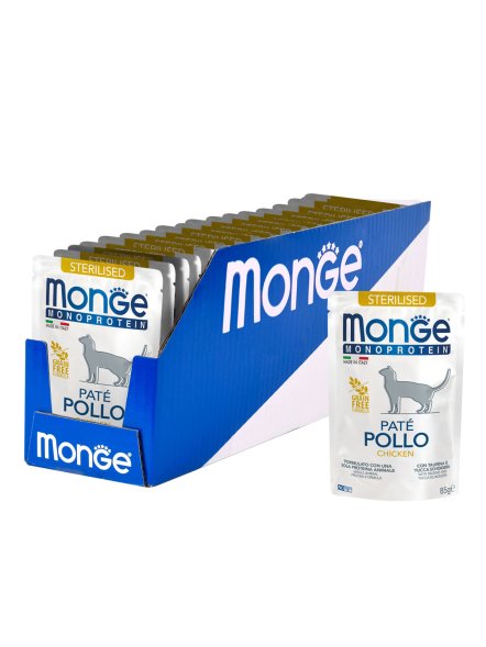 Monge Monoprotein (Монопротеин) - паучи для стерилизованных кошек курица 85 г