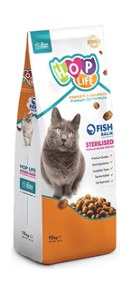 Hop Life Sterilised - Сухой корм для стерилизованных кошек, с Рыбой, 15 кг