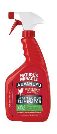 Nature's Miracle Advanced - Уничтожитель пятен и запахов от собак с усиленной формулой, спрей 945 мл