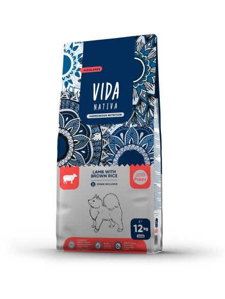 Vida Nativa - Сухой корм для щенков средних и крупных пород, с ягненком и бурым рисом