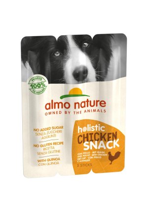 Almo Nature Холистик - Лакомство для собак с цыпленком 3 шт, 30гр Almo Nature Холистик - Лакомство для собак с цыпленком 3 шт, 30гр