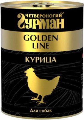 Четвероногий Гурман "Золотая серия" консервы для собак с курицей в желе Четвероногий Гурман