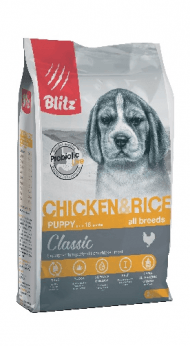 Blitz Puppy - Сухой корм для щенков, курица и рис 