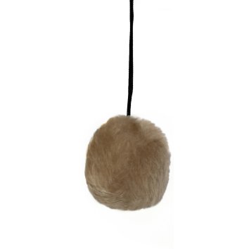 PetSHOP - Домик-когтеточка с полкой, коричневая с помпоном, 36x35x65 см джут,мех