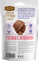 Деревенские Лакомства - Забота о суставах, узелки с ягненком для собак средних пород, 90 г