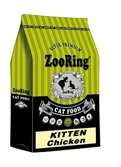 ZooRing Kitten Chicken - Сухой корм для котят, с цыпленком