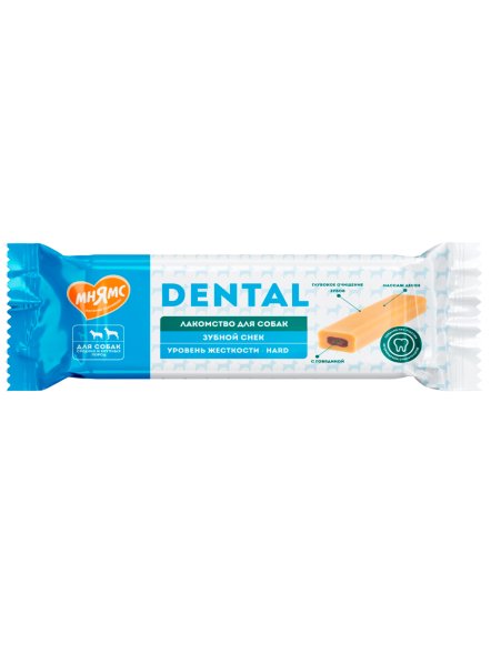 Мнямс - Лакомство DENTAL для собак &amp;quot;Зубной снек&amp;quot; с говядиной 95г