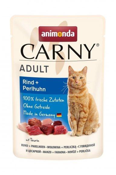 Animonda Carny Adult - Паучи для кошек, с говядиной и цесаркой 85гр