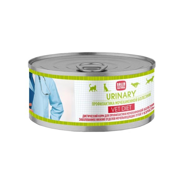 Solid Natura Urinary - Корм консервированный для кошек для профилактики МКБ, 100 г (VET DIET)