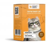 Smart Cat паучи - Набор паучей 5+1 в подарок для взрослых кошек и котят: кусочки курочки со шпинатом в нежном соусе 510гр
