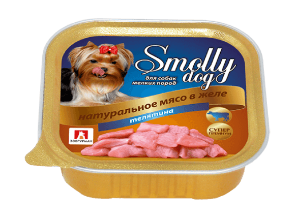 Зоогурман - Консервы для собак "Smolly dog" Телятина д/ с ламистер 100 гр