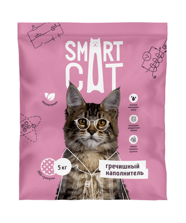 36282.580 Smart Cat - Grechishnii napolnitel, 15l (5kg) kypit v zoomagazine «PetXP» Smart Cat - Гречишный наполнитель, 15л (5кг)