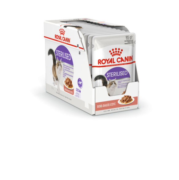 Royal Canin Sterilised - Влажный корм для стерилизованных кошек и кастрированных котов в соусе 85гр