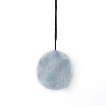 PetSHOP - Домик-когтеточка с полкой, серая с помпоном, 36x35x65 см джут,мех
