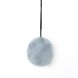 PetSHOP - Домик-когтеточка с полкой, серая с помпоном, 36x35x65 см джут,мех