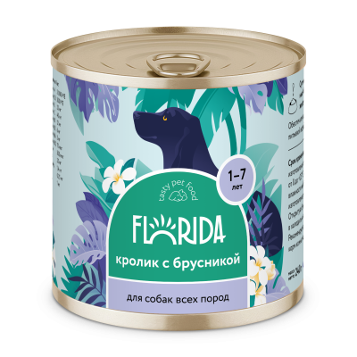 Florida - Консервы для собак, Кролик с Брусникой