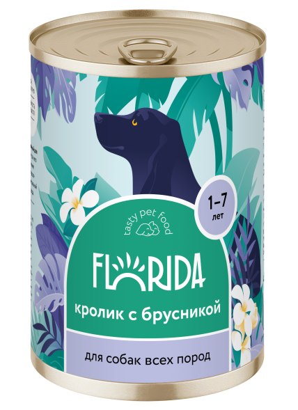 Florida - Консервы для собак, Кролик с Брусникой