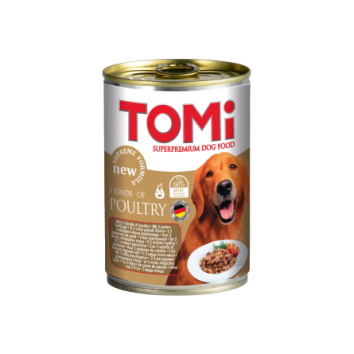 ToMi - Кусочки  в соусе для взрослых собак всех пород три вида птицы 400 гр