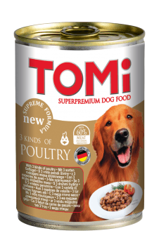 ToMi - Кусочки в соусе для взрослых собак всех пород три вида птицы 400 гр