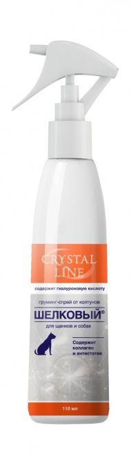 Apicenna Crystal line - груминг-спрей Шелковый от колтунов для длинношерстных собак и щенков 110мл