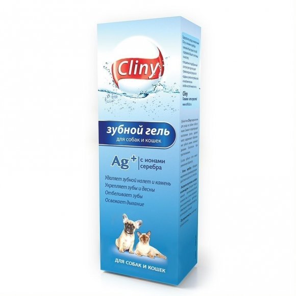 25063.580 Cliny zybnoi gel Cliny, 75ml kypit v zoomagazine «PetXP» Cliny зубной гель Cliny, 75мл