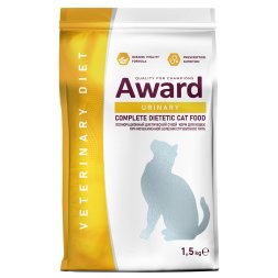 Award Veterinary Diet Urinary - Диетический корм для взрослых кошек при мочекаменной болезни струвитного типа