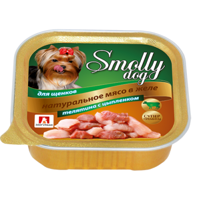 Зоогурман - Консервы для щенков "Smolly dog" Телятина с цыпленком 100 гр