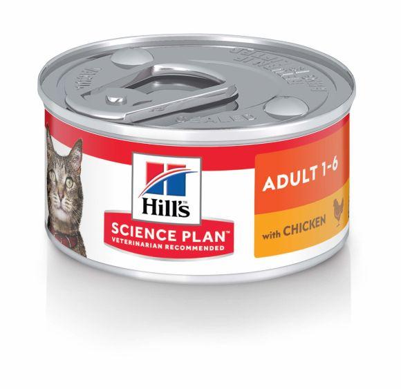 Hill's Science Plan Adult Chicken - Консервы для кошек с цыпленком 82гр