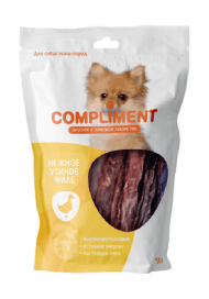 Compliment - Лакомство для собак мини пород, Полоски из нежного Утиного Филе, 50 гр