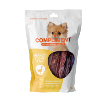 Compliment - Лакомство для собак мини пород, Полоски из нежного Утиного Филе, 50 гр