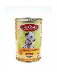 Беркли №5 - Консервы для собак, индейка с рисом 400гр