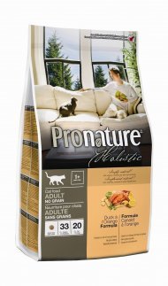 Pronature Holistic - Беззерновой корм для Кошек с уткой и апельсином