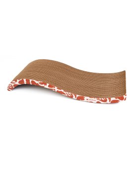 PetSHOP - Картонная когтеточка-лежанка волна &amp;quot;Рокси&amp;quot; с кошачьей мятой, 53x20,5x8,5 см