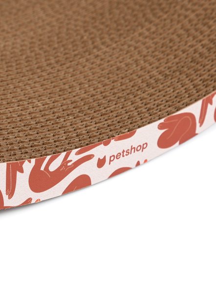 PetSHOP - Картонная когтеточка-лежанка волна &amp;quot;Рокси&amp;quot; с кошачьей мятой, 53x20,5x8,5 см