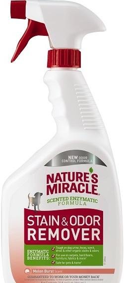 Nature&amp;#039;s Miracle - Уничтожитель пятен и запахов от собак универсальный с ароматом дыни, спрей 946 мл