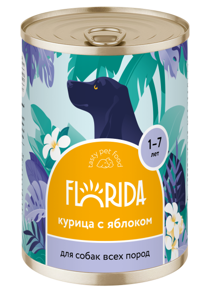Florida - Консервы для собак, Курица с Яблоком