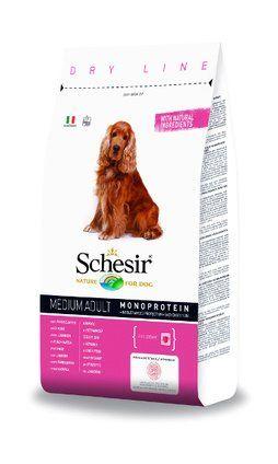 Schesir Adult Medium - сухой корм для собак средних пород с ветчиной