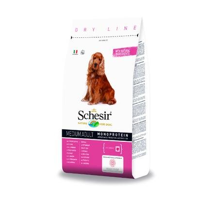 Schesir - сухой корм для собак средних пород с ветчиной