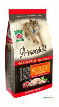 Primordial Mini Adult - Сухой корм для собак мелких пород беззерновой, перепелка, утка