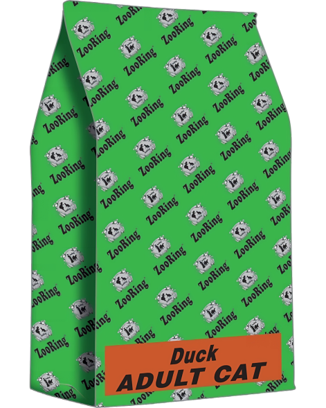 ZooRing - Сухой корм для взрослых кошек, с уткой 10 кг (Adult Duck)