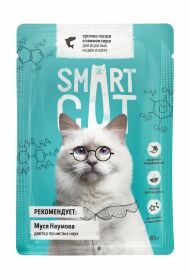 Smart Cat - Паучи для кошек и котят, кусочки лосося в нежном соусе 85гр