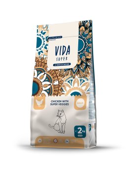 Vida Super - Сухой корм для взрослых кошек, с курицей и овощами