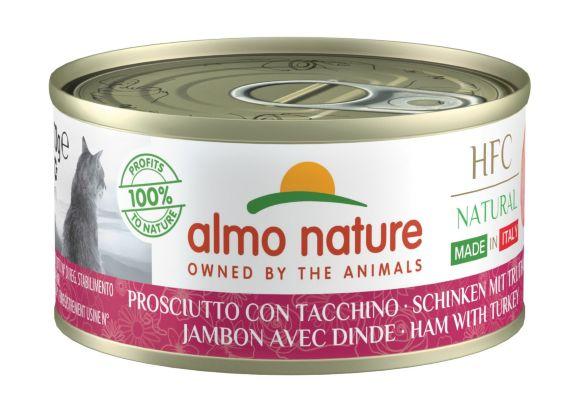 Almo Nature HFC Natural Ham with Turkey - Консервы для кошек Итальянские рецепты:"Ветчина и индейка" 70гр